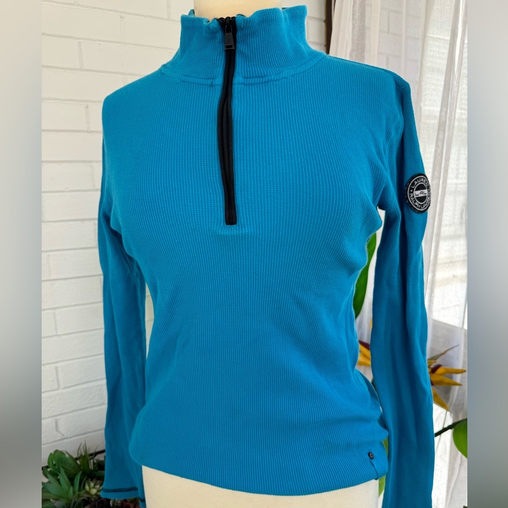 Lauren Ralph Lauren Active 3/4 Zip waffle top